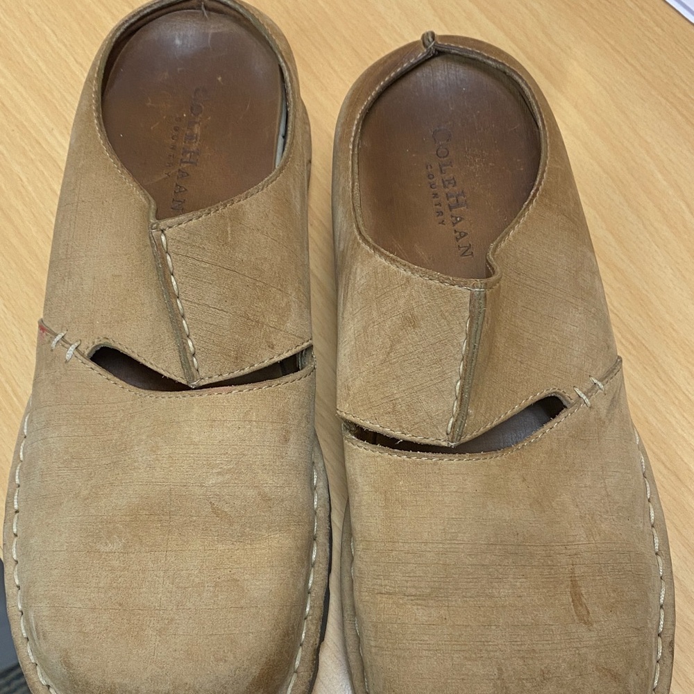 Cole Haan Men’s Tan Leather Slip-On Loafers